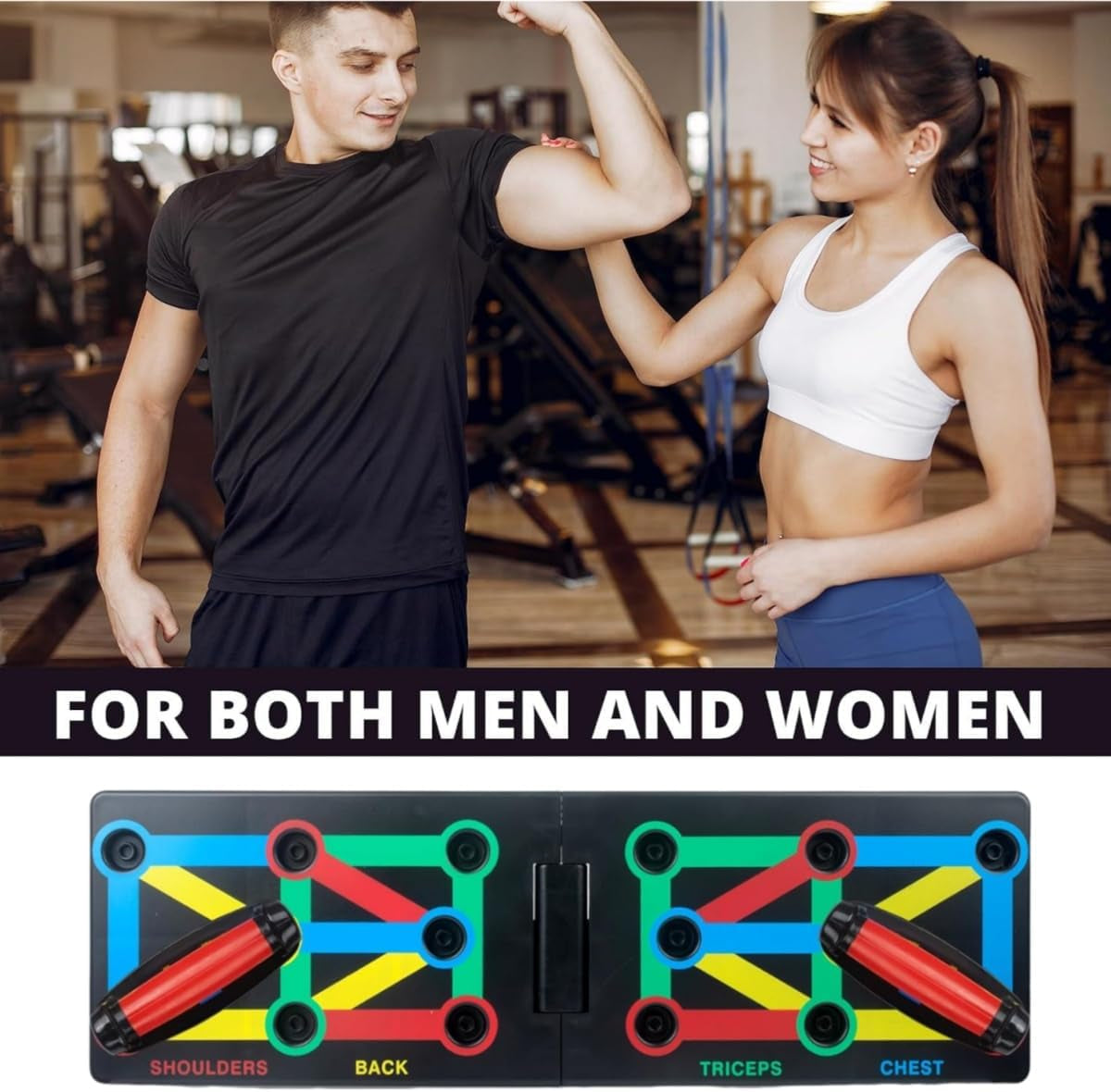 Push-Up Board – Foldable Multi-Function 12-in-1 Workout System for Full-Body Training at Home (Men & Women)