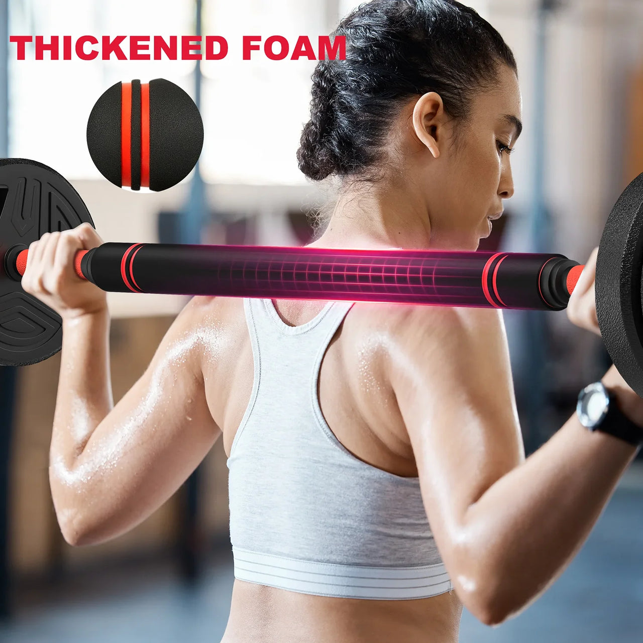 3-in-1 Adjustable Dumbbell & Barbell Set (20KG) – Full Body Home Gym System with Plastic-Coated Weight Plates