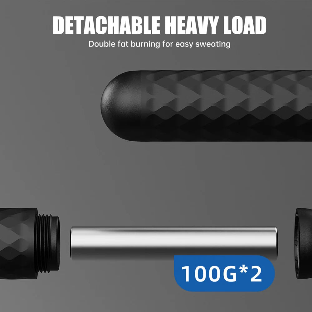 Smart Weighted Cordless Jump Rope – Digital Counter, Ropeless & Tangle-Free for Fast Fitness Results