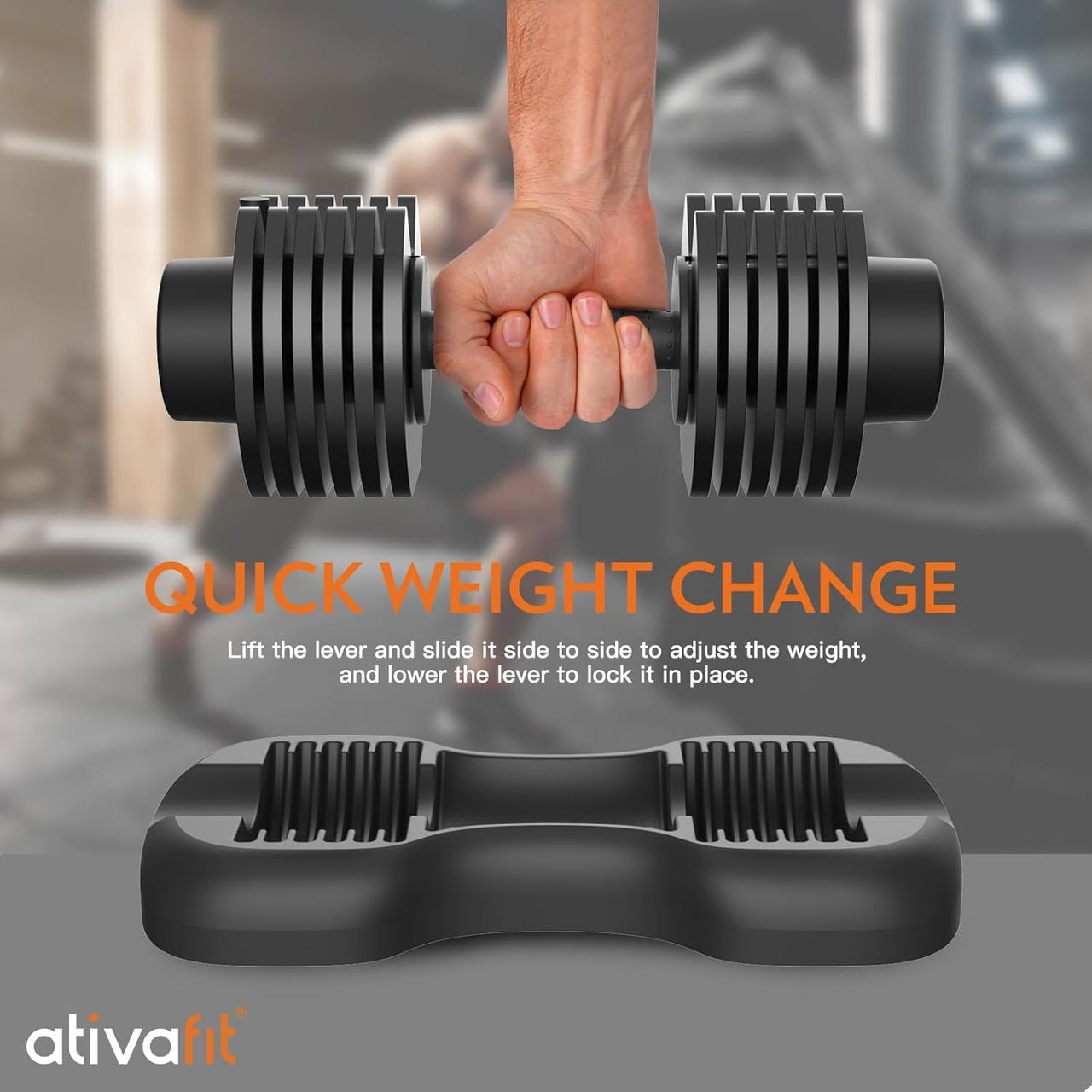 Adjustable Dumbbell Set 10-in-1 | Quick Dial 12.5KG/20KG/25KG Weights with Safety Lock | Anti-Slip Handle Strength Training for Home Gym & Workouts | Space-Saving Fitness Solution