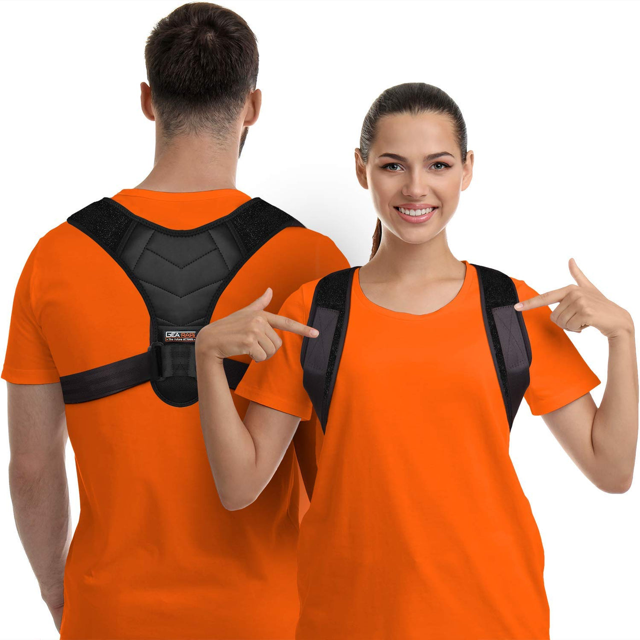 Adjustable Posture Corrector for Men & Women | Back and Shoulder Brace for Pain Relief, Spine Alignment & Clavicle Support | Comfortable Upper Back Straightener with Elastic Straps (Regular)