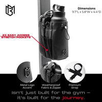 Magnetic Sling Bottle Bag – Hands-Free Gym Bag That Snaps to Metal Surfaces (Black)