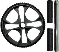 Ab Roller Wheel – Core Exercise Machine for Home Workouts, Strengthens Abs & Core, Compact & Portable Fitness Tool – Black