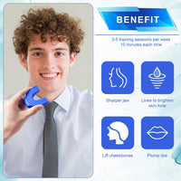 3Pcs Silicone Jaw Exerciser for Men & Women, 3 Resistance Level Jawline Trainer Strengthener & Tighten Facial Muscle Jaw Shaper Toner for Beginner Intermediate Advanced User (Black, Red, Blue)