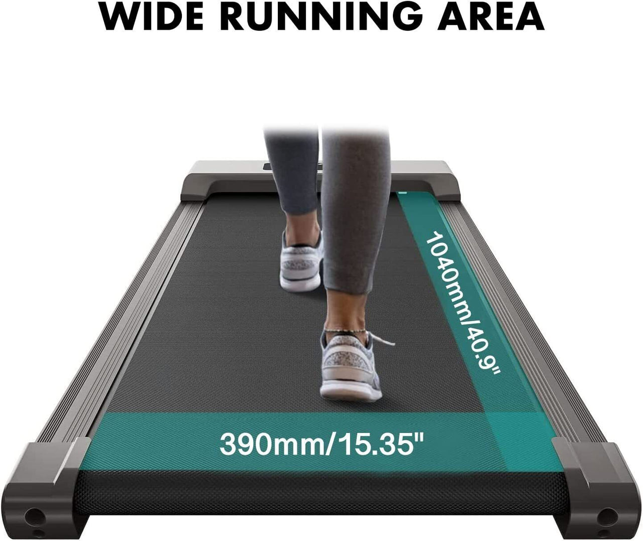 Space-Saving Under Desk Walking Pad Treadmill – Foldable Electric Fitness Machine for Home & Office | Quiet Cardio While You Work | Adjustable Speed Up to 6/12Km/H