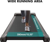 Space-Saving Under Desk Walking Pad Treadmill – Foldable Electric Fitness Machine for Home & Office | Quiet Cardio While You Work | Adjustable Speed Up to 6/12Km/H