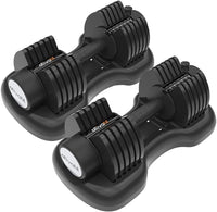 Adjustable Dumbbell Set 10-in-1 | Quick Dial 12.5KG/20KG/25KG Weights with Safety Lock | Anti-Slip Handle Strength Training for Home Gym & Workouts | Space-Saving Fitness Solution