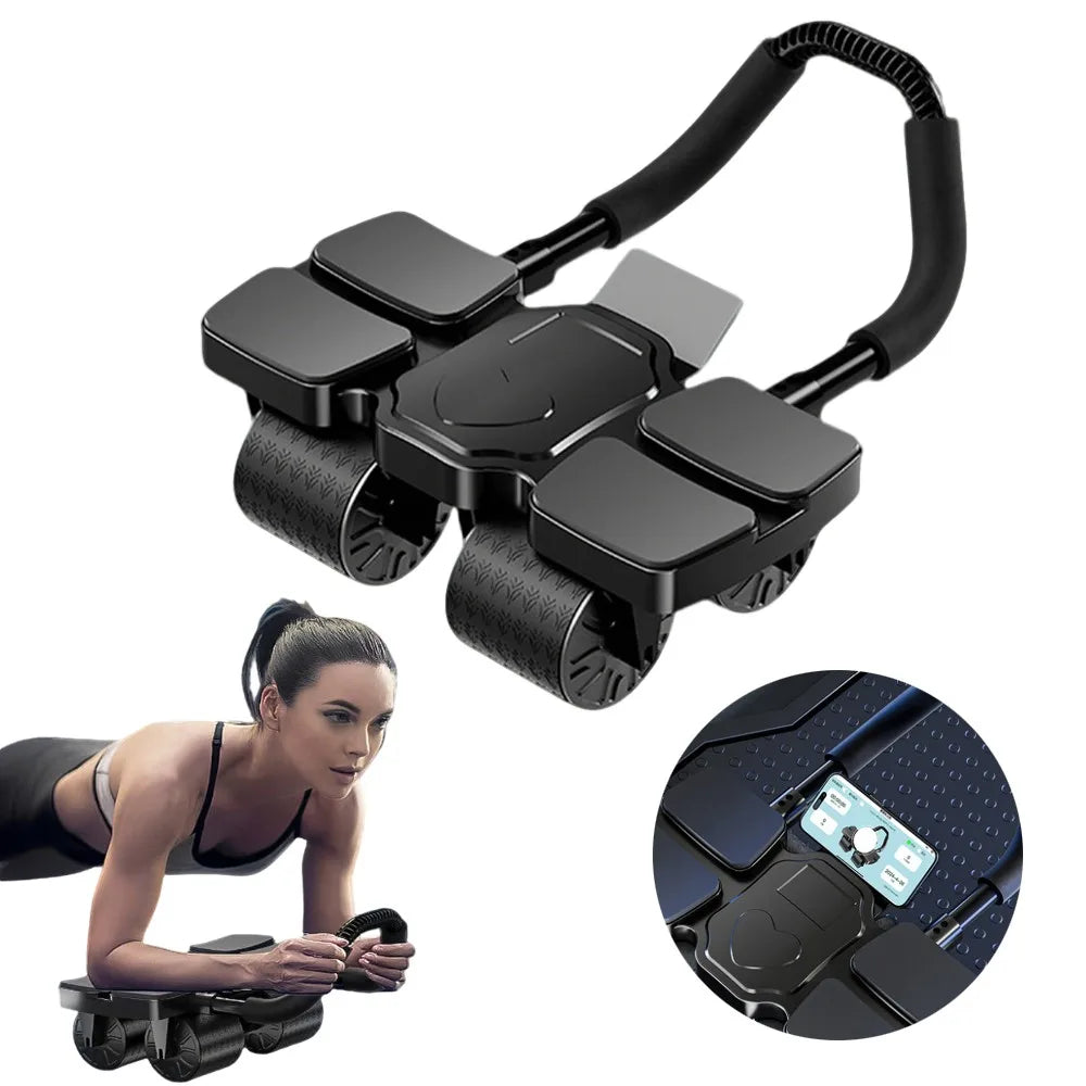 Heavy-Duty Ab Roller Wheel with Automatic Rebound – Core Strength Trainer for Adults