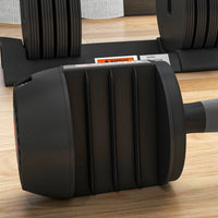 20KG 4-in-1 Adjustable Dumbbell Set – Home Gym Weights with Storage Tray & Non-Slip Handles for Full-Body Training