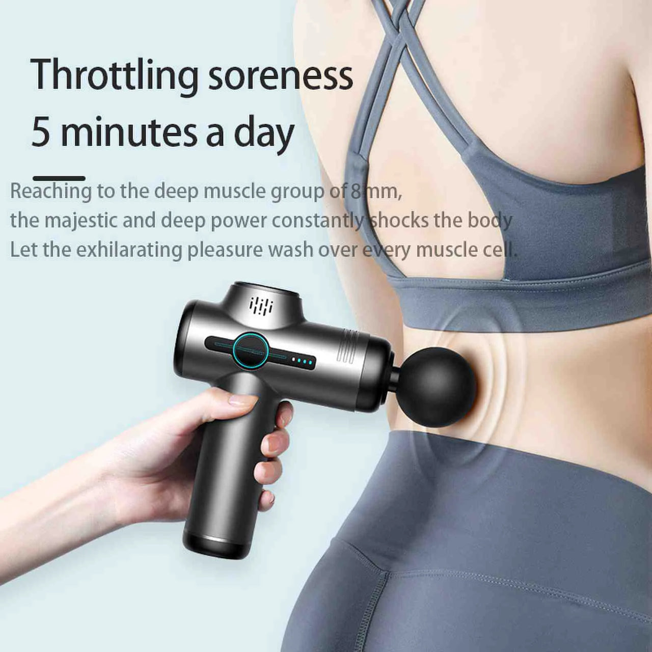 Portable Deep Tissue Massage Gun – Adjustable Speeds & Detachable Heads for Full-Body Muscle Recovery & Fascia Relief