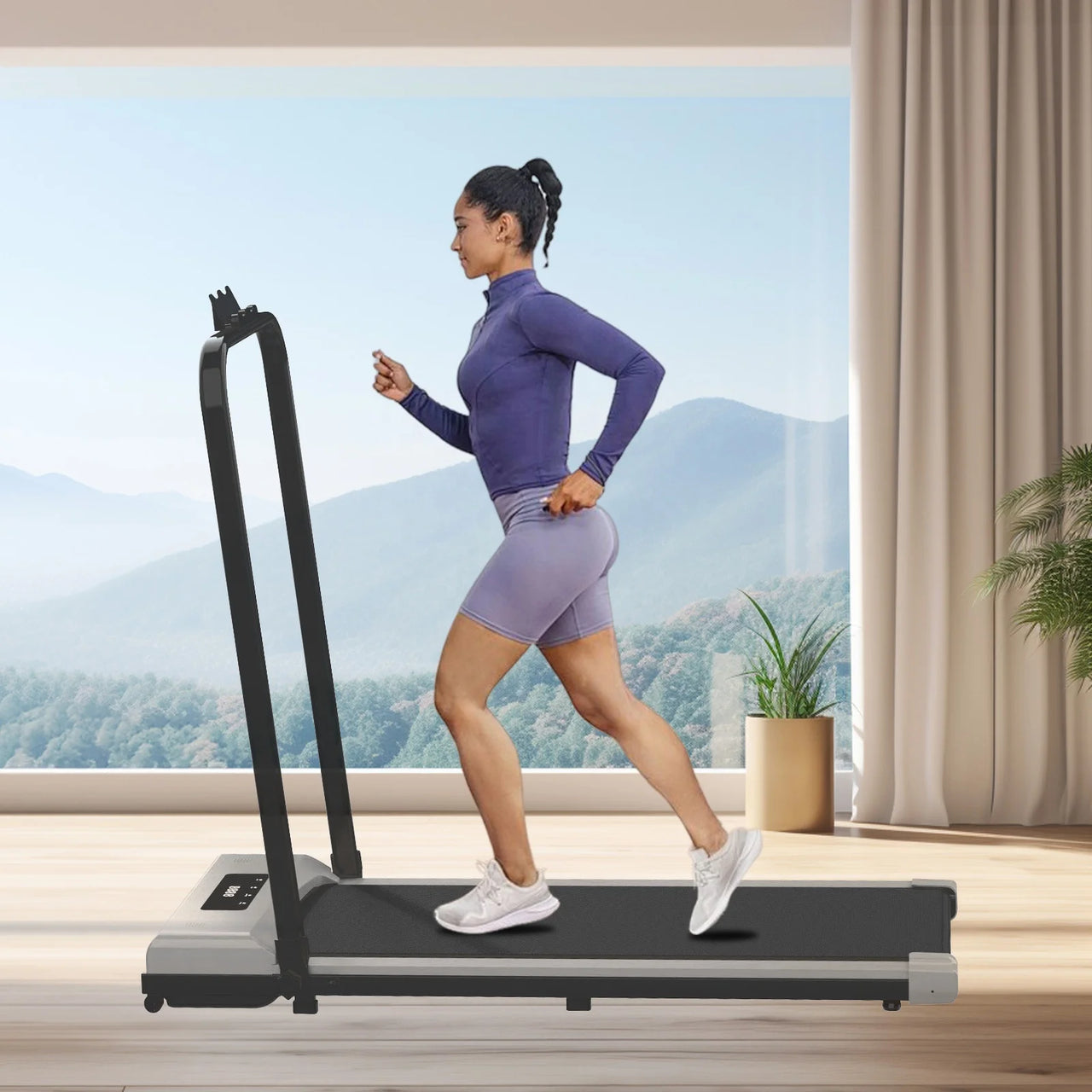 Foldable Under-Desk Walking Pad Pro – Compact Curved Treadmill with Remote Control for Effortless Home Workouts