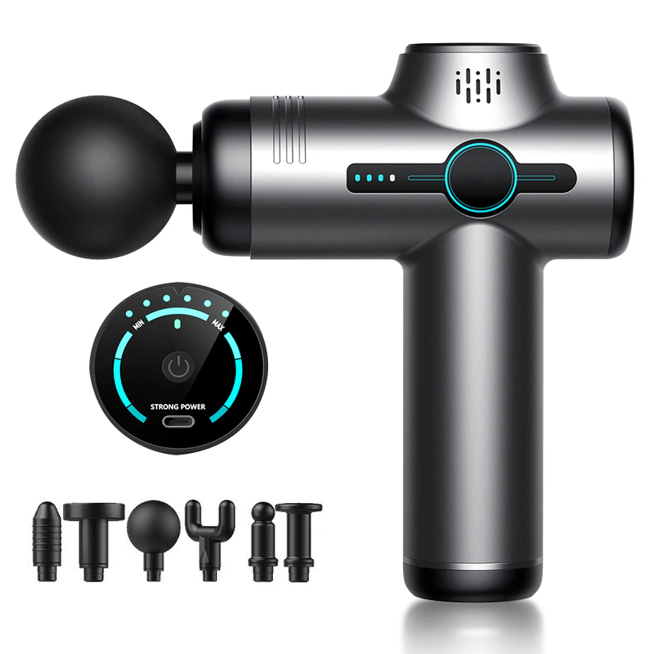 Portable Deep Tissue Massage Gun – Adjustable Speeds & Detachable Heads for Full-Body Muscle Recovery & Fascia Relief