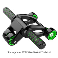 4-Wheel Ab Roller Machine – Foldable Core & Ab Trainer for Muscle Strength & Body Shaping