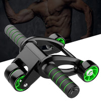 4-Wheel Ab Roller Machine – Foldable Core & Ab Trainer for Muscle Strength & Body Shaping