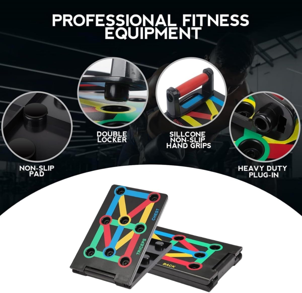 Push-Up Board – Foldable Multi-Function 12-in-1 Workout System for Full-Body Training at Home (Men & Women)