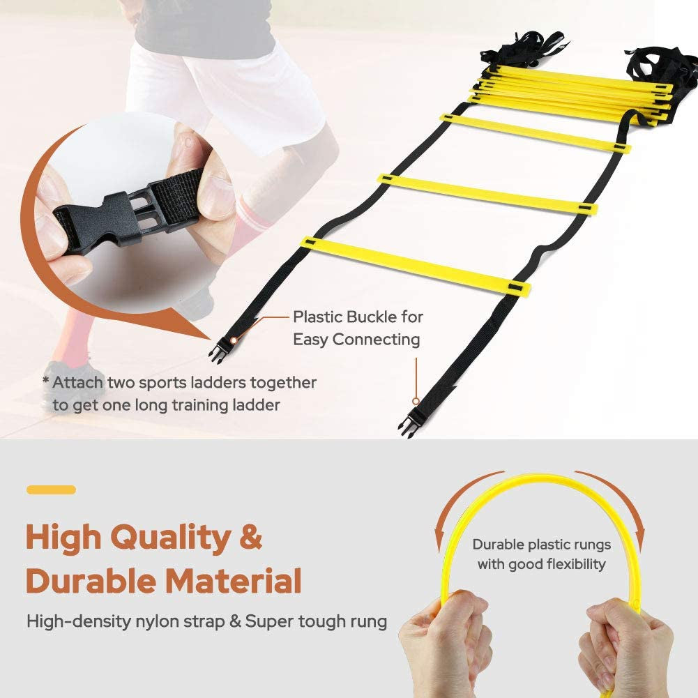 Agility Speed Ladder – 6M 12-Rung Training Tool for Kids & Adults