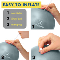 Exercise Ball 9-Inch – Mini Stability Ball for Core, Yoga, Barre, Abs & Physical Therapy Workouts