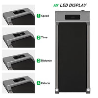 Space-Saving Under Desk Walking Pad Treadmill – Foldable Electric Fitness Machine for Home & Office | Quiet Cardio While You Work | Adjustable Speed Up to 6/12Km/H