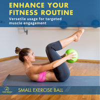 Exercise Ball 9-Inch – Mini Stability Ball for Core, Yoga, Barre, Abs & Physical Therapy Workouts