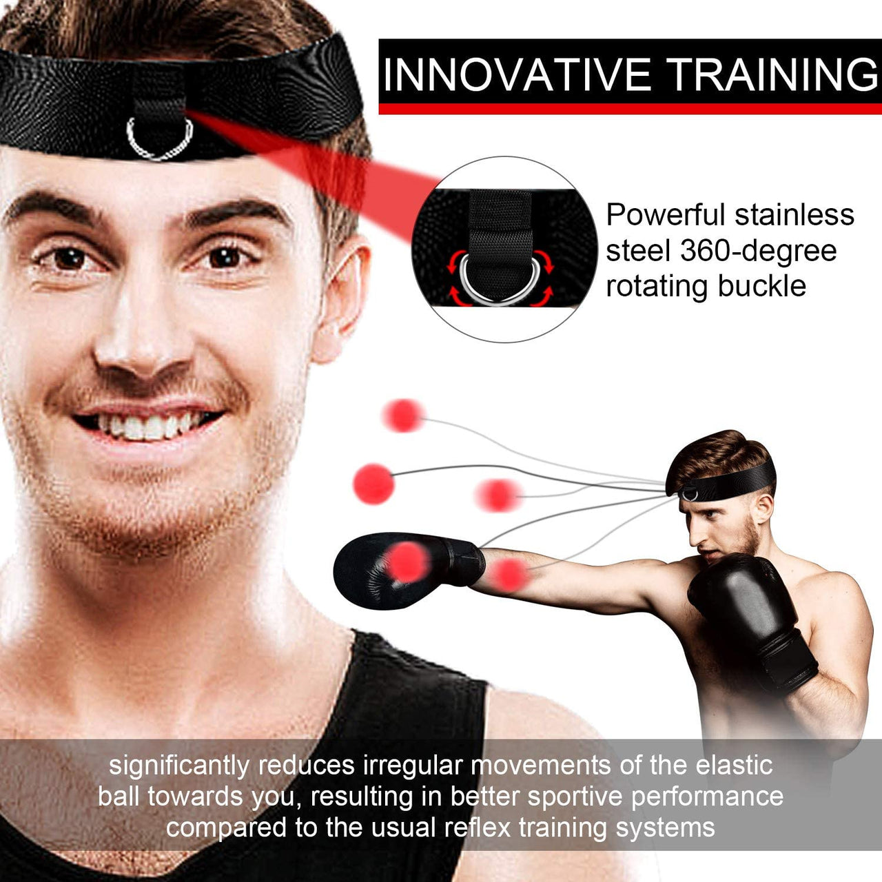 Upgraded Boxing Reflex Ball – Ultimate MMA Speed & Agility Trainer for Adults & Kids | Boost Hand-Eye Coordination & Fitness with Pro Boxing Equipment