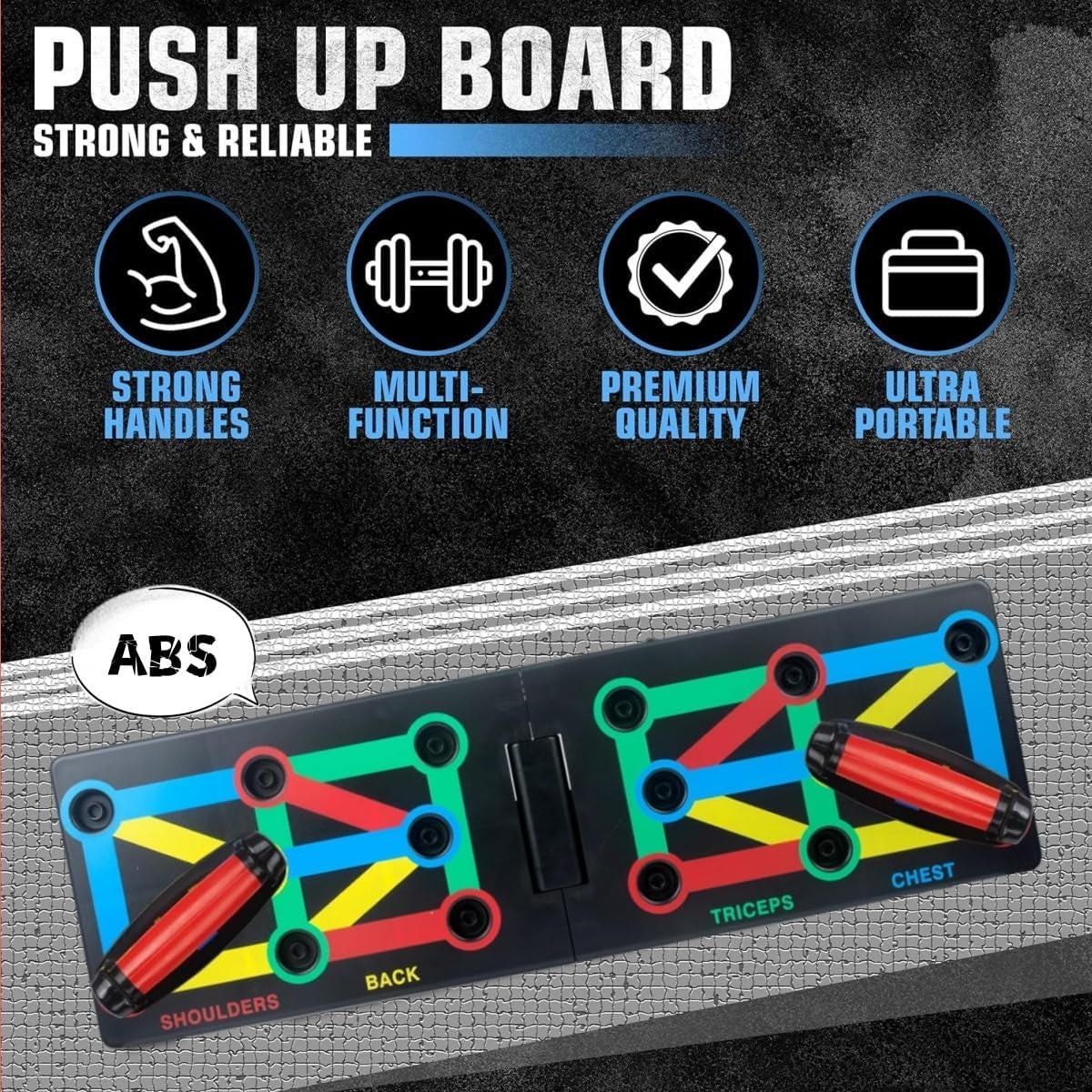 Push-Up Board – Foldable Multi-Function 12-in-1 Workout System for Full-Body Training at Home (Men & Women)