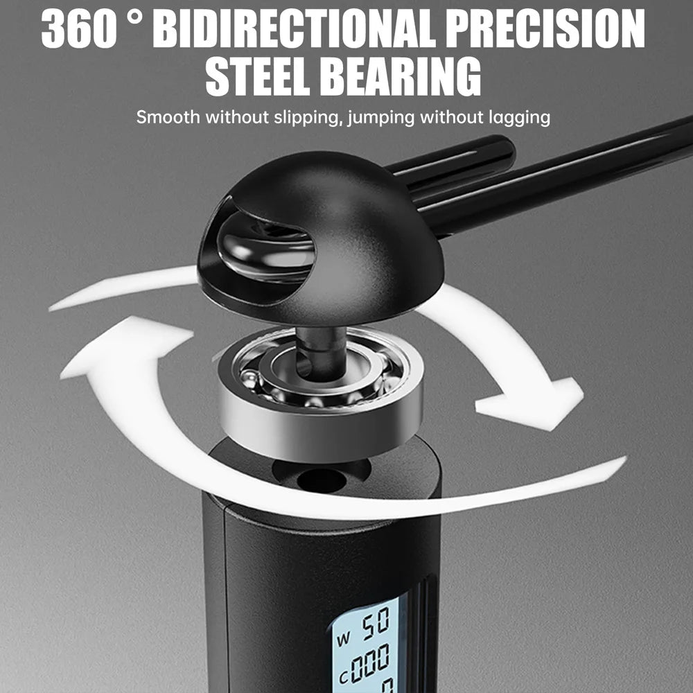 Smart Weighted Cordless Jump Rope – Digital Counter, Ropeless & Tangle-Free for Fast Fitness Results