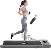 Space-Saving Under Desk Walking Pad Treadmill – Foldable Electric Fitness Machine for Home & Office | Quiet Cardio While You Work | Adjustable Speed Up to 6/12Km/H