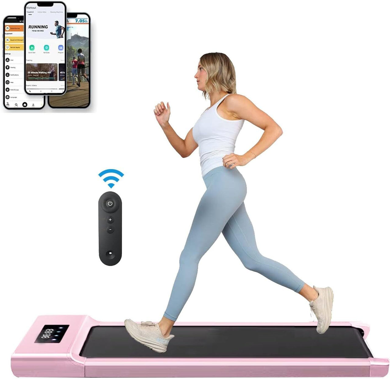 Space-Saving Under Desk Walking Pad Treadmill – Foldable Electric Fitness Machine for Home & Office | Quiet Cardio While You Work | Adjustable Speed Up to 6/12Km/H